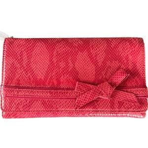 White House Black Market Red Clutch New With Tags